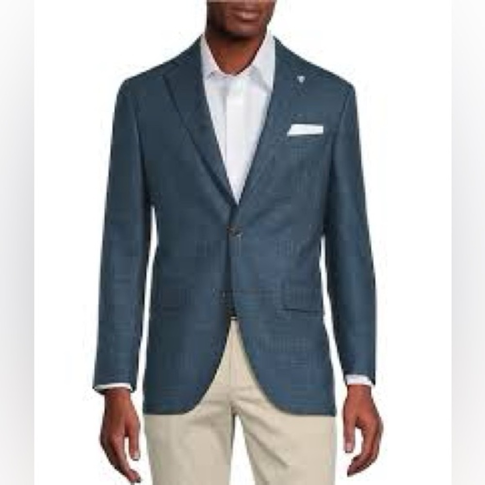 Daniel Cremieux Men's Blue Houndstooth Sport Coat